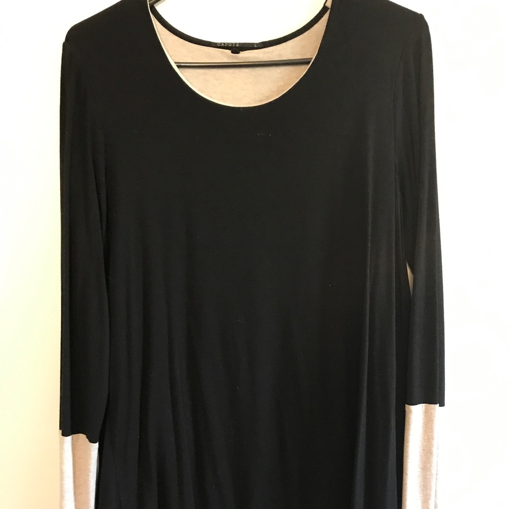 Capote sleeve peek a boo